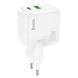 Мережевий зарядний пристрій HOCO C111A Lucky dual-port PD30W+QC3.0 charger White 6931474790866 фото 1