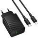 Мережевий зарядний пристрій BOROFONE BAS76A Source PD30W+QC3.0 charger set(C to iP) Black 6941991122897 фото 1