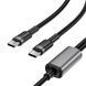 Кабель ACEFAST C22-02 USB-C to 2*USB-C 100W aluminum alloy charging data cable Black 6974316285120 фото 4