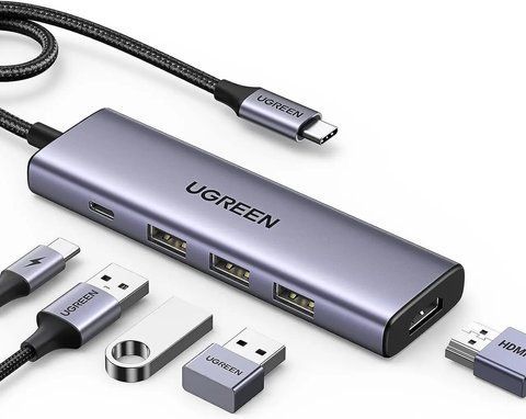 USB-хаб UGREEN CM511 USB-C To HDMI+3*USB 3.0 A+PD Power Converter UGR-15597 фото