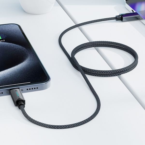 Кабель ACEFAST C19-04 USB-A to USB-C fast charging data cable Black 6974316284482 фото