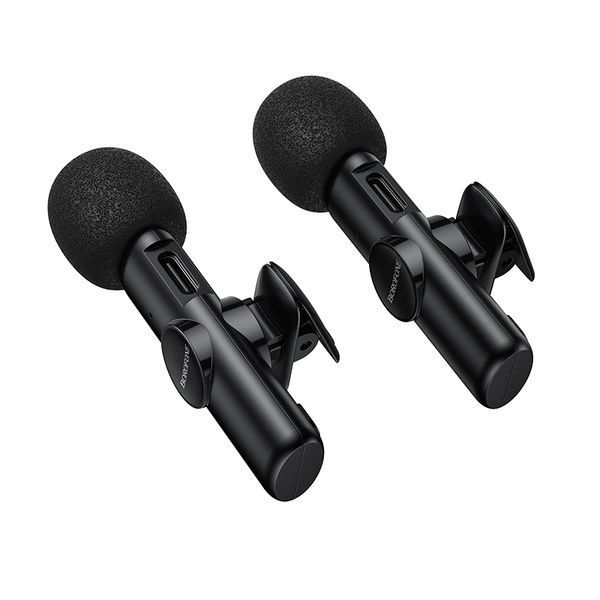 Бездротова мікрофонна система BOROFONE BFK16A Winner dual-mic (Lightning) Black 6941991126505 фото