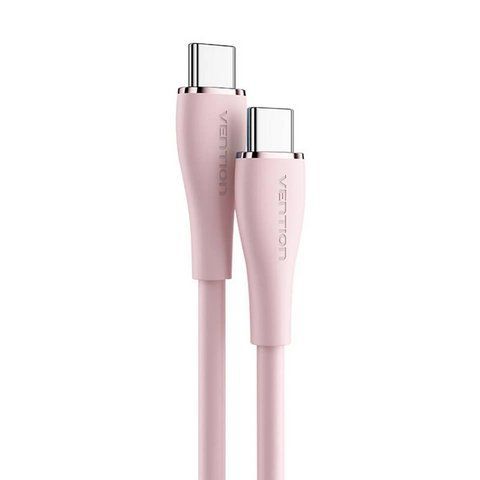 Кабель Vention USB 2.0 C Male to C Male 5A Cable 1M Pink Silicone Type (TAWPF) TAWPF фото