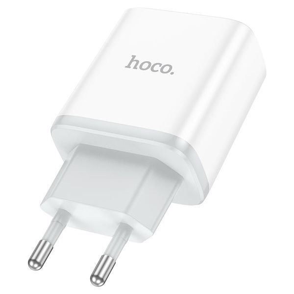 Мережевий зарядний пристрій HOCO C105A Stage dual port PD20W+QC3.0 charger White 6931474782946 фото