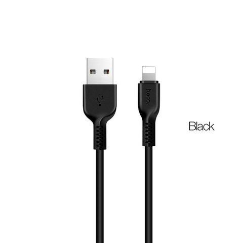 Кабель HOCO X20 USB to iP 2A, 2m, PVC, TPE connectors, Black 6957531068860 фото