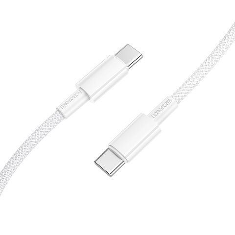 Кабель BOROFONE BX117 Source 60W charging data cable C to C White 6941991120206 фото