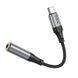 Аудiокабель HOCO LS36 Type-C to 3.5 female, nylon braid, 0.12m, Black 6942007608886 фото 3