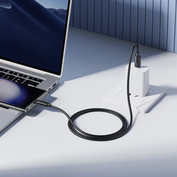 Кабель BOROFONE BX123 Leya 60W silicone charging data cable C to C Black 6941991124235 фото