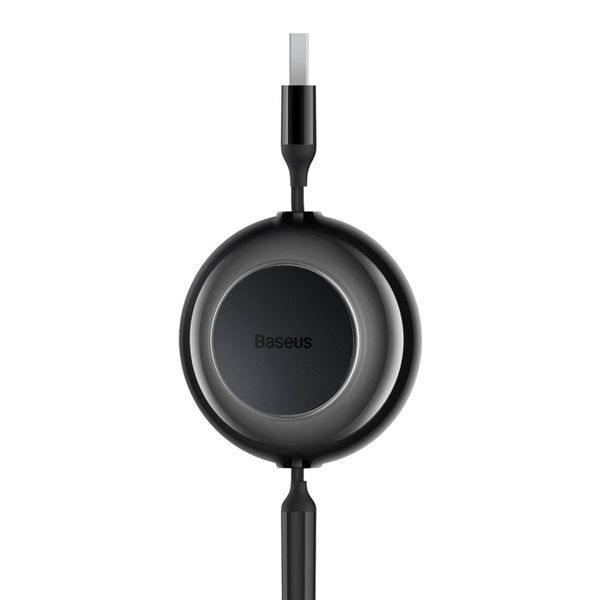 Кабель Baseus Free2Draw Retractable Crystal Fast Charging Data Cable USB to M+L+C 3.5A 1.1m Cluster Black P10368700111-02 фото
