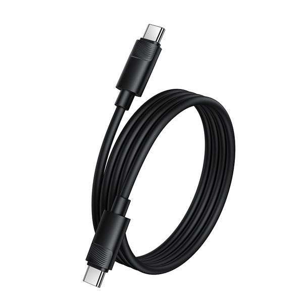 Кабель BOROFONE BX123 Leya 60W silicone charging data cable C to C Black 6941991124235 фото