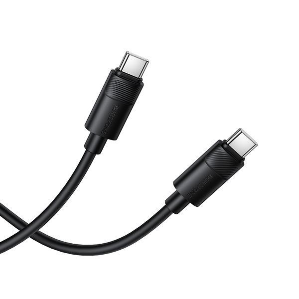 Кабель BOROFONE BX123 Leya 60W silicone charging data cable C to C Black 6941991124235 фото