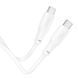 Кабель HOCO X93 Type-C to Type-C 100W, 2m, TPE, TPE connectors, White 6931474790729 фото 4