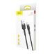 Кабель Baseus Cafule Cable USB For Lightning 2.4A 1m Gray+Black CALKLF-BG1 фото 2