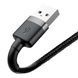 Кабель Baseus Cafule Cable USB For Lightning 2.4A 1m Gray+Black CALKLF-BG1 фото 3