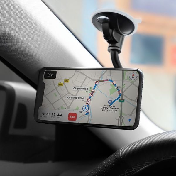 Автотримач для телефона HOCO CA55 Astute series windshield car holder Black/Gray 6931474707543 фото