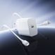 Мережевий зарядний пристрій з кабелем BOROFONE BA107A Stellar single port PD30W charger set (C to iP) (EU) White 6941991125355 фото 9