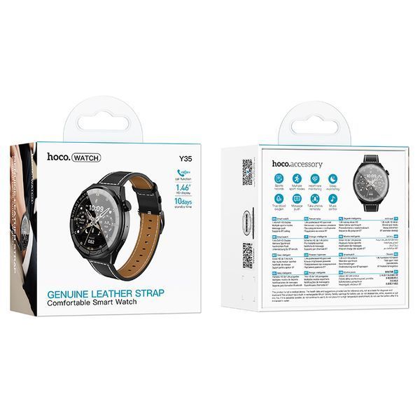 Смарт-годинник HOCO Y35 36mm. 250 mAh. IP67 Smart sports watch(call version) Black 6942007663649 фото
