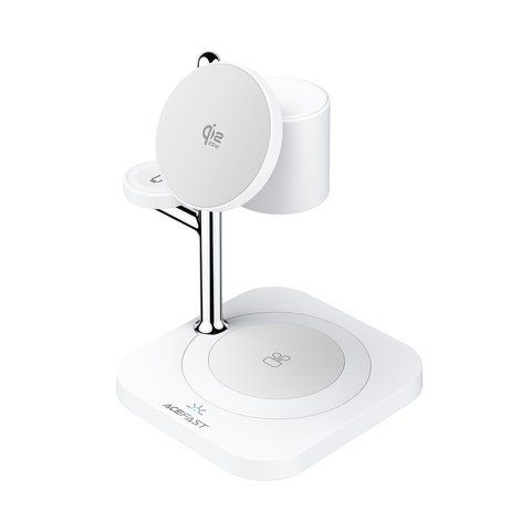 Бездротовий зарядний пристрій ACEFAST E39 desktop 4-in-1 wireless charging holder White 6974316286110 фото