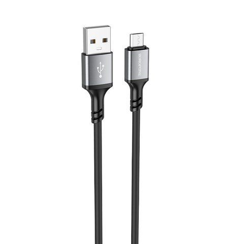 Кабель BOROFONE BX83 Micro Famous silicone charging data cable Black 6974443386387 фото