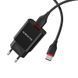Мережевий зарядний пристрій з кабелем BOROFONE BA20A Sharp single port charger set(Type-C) 10.5W Black 6931474702142 фото 3
