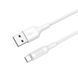 Кабель HOCO X25 USB to Type-C 2A, 1m, PVC, PVC connectors, White 6957531080152 фото 1