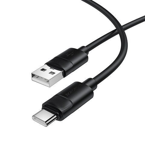 Кабель BOROFONE BX123 Leya silicone charging data cable Type-C Black 6941991124211 фото