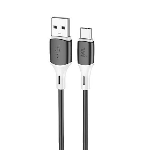 Кабель Wibrand Mamba Type-C silicone charging data cable 1m Black WI.DC/MA1B-UC фото
