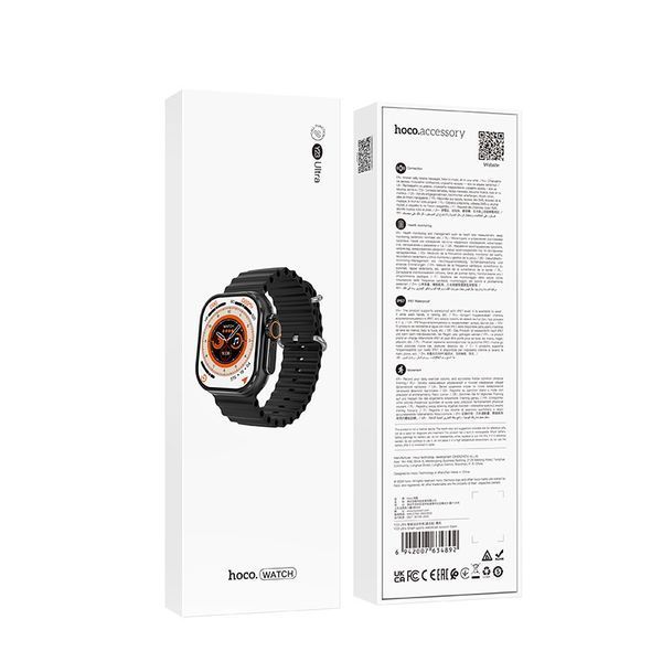 Смарт-годинник HOCO Y23 Ultra 51mm. 300 mAh. IP 67 Smart sports watch(call version) Black 6942007634892 фото