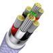 Кабель Baseus Flash Series Ⅱ One-for-three Fast Charging Data Cable USB to M+L+C 100W 1.2m Purple CASS030005 фото 6