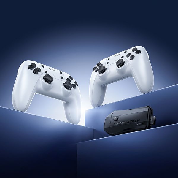 Ігрова приставка + 2 джойстики HOCO GA31 Collection game box+two wireless gamepads set White 6942007672122 фото