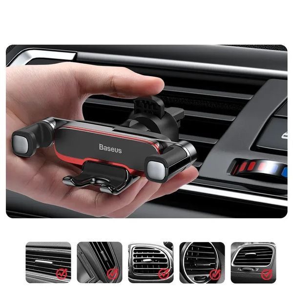 Автотримач для телефона Baseus Mr Hui Gravity Car Mount Black SUYL-HU01 фото