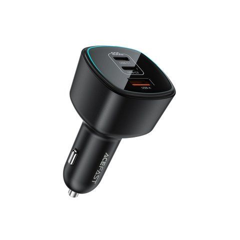 Автомобільний зарядний пристрій ACEFAST B18 200W(2USB-C+USB-A)fast car charger Black 6974316285953 фото