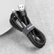 Кабель Baseus Cafule Cable USB For Type-C 3A 0.5m Gray+Black CATKLF-AG1 фото 6