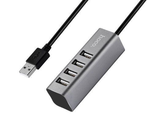 USB-хаб HOCO HB1 4USB Line machine Tarnish 6957531038139 фото