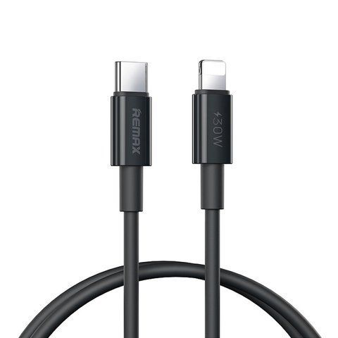Кабель REMAX Dofon Series 30W PD Fast Charging Data Cable 1M RC-C026 (C-L) Black 6954851231202 фото