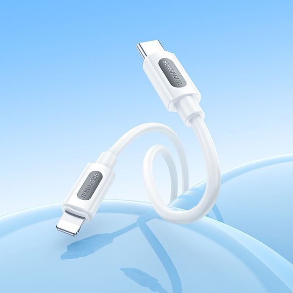 Кабель BOROFONE BX114 Structure PD silicone charging data cable iP White 6941991116834 фото