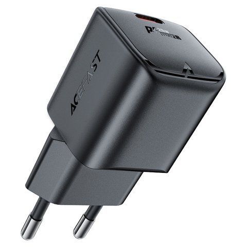 Мережевий зарядний пристрій ACEFAST A73 mini PD20W GaN USB-C charger Black 6974316282648 фото
