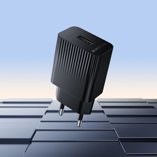 Мережевий зарядний пристрій BOROFONE BAS71A Source single-port charger Black 6941991122552 фото