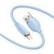 Кабель Baseus Jelly Liquid Silica Gel Fast Charging Data Cable USB to iP 2.4A 2m Blue CAGD000103 фото 4