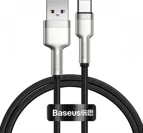 Кабель Baseus Cafule Series Metal Data Cable USB to Type-C 66W 1m Black CAKF000101 фото