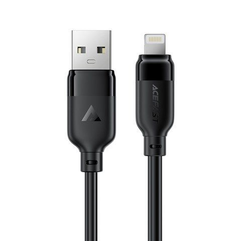 Кабель ACEFAST C16-02 TPU charging data cable USB-A to L Black 6974316286202 фото