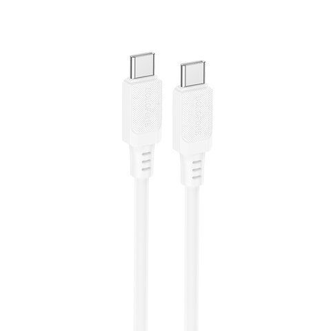 Кабель BOROFONE BX115 Lotto 60W silicone charging data cable C to C White 6941991119699 фото