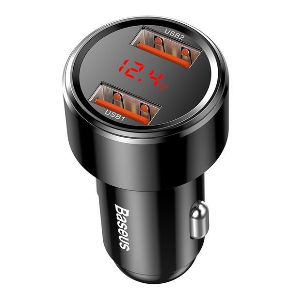 Автомобільний зарядний пристрій Baseus Magic Series Dual QC Digital Display 45W Black CCMLC20A-01 фото