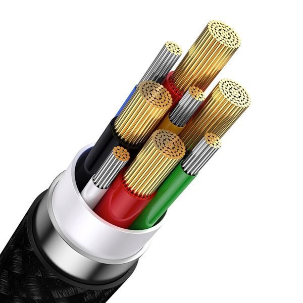 Кабель Baseus Flash Series Ⅱ Two-for-three Charging Cable U+C to M+L+C 100W 1.2m Black CASS030101 фото