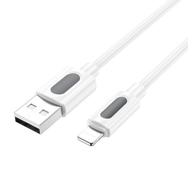 Кабель BOROFONE BX114 Structure silicone charging data cable iP White 6941991116858 фото