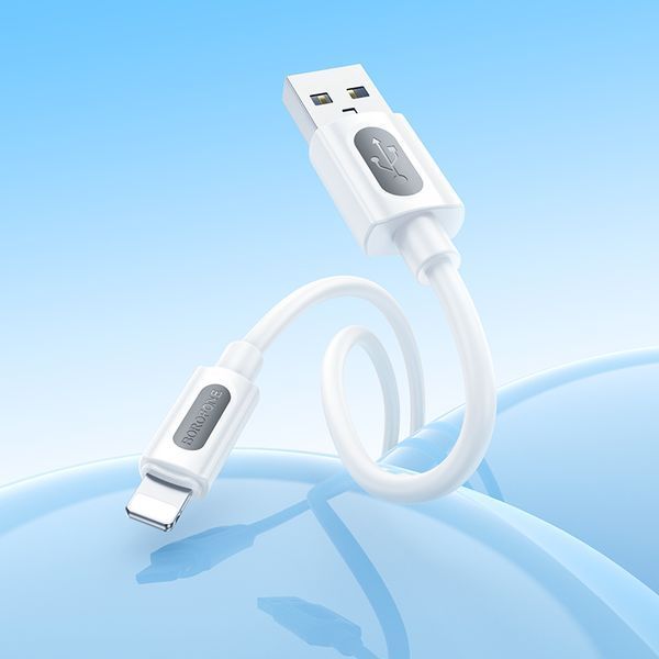Кабель BOROFONE BX114 Structure silicone charging data cable iP White 6941991116858 фото