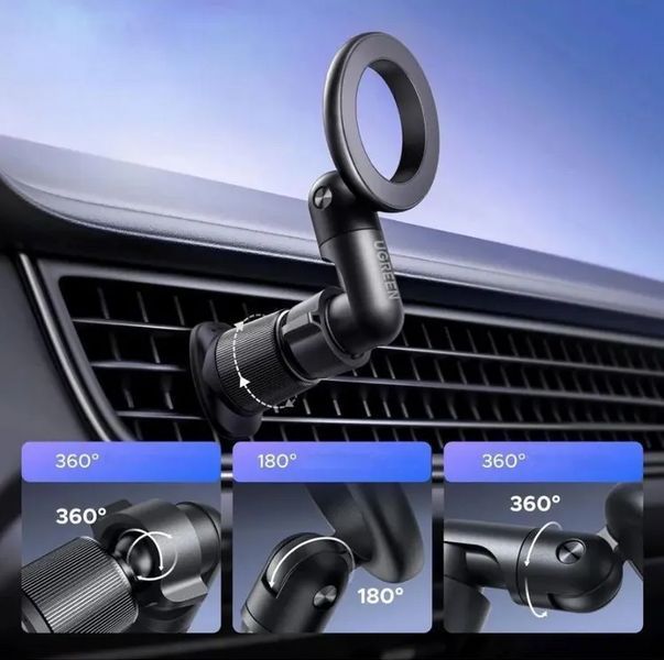 Автотримач для телефона UGREEN LP923 Air Vent Magnetic Car Phone Mount black UGR-65185 фото